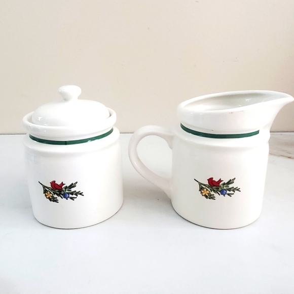 Holiday Vintage Christmas Fine Ceramic Sugar Creamer Set Poshmark